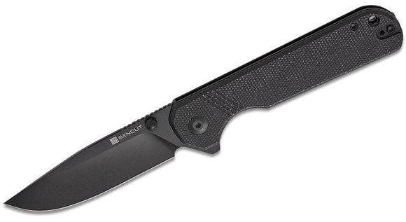 SENCUT S240953 AETHERIS 9CR18MOV STEEL BLACK MICARTA HANDLE BLACKCLIP POINT FOLDING KNIFE. - SRK KNIVES AND SPORTS INC