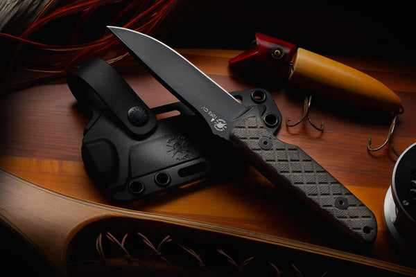 Snife Poder SPARTAN BLADES – ALALA SBSL004BK – BLACK POWDER COATED 1095 CRO‑VAN BL ...