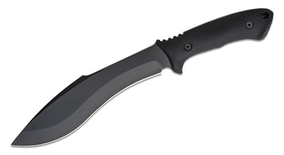 SPARTAN BLADES SBSL007BK KUKRI – 1095 CRO - VAN BLACK POWDER COATED BLADE, INJECTION MOLDED HANDLE, KYDEX SHEATH, MADE IN USA - S&R KNIVES INC