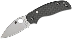 SPYDERCO C123CFBCLP SAGE 6 PUSH LOCK COMPRESSION LOCK CF CPM S30V FOLDING KNIFE. - SRK KNIVES AND SPORTS INC