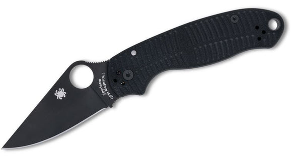 SPYDERCO C223GMCBKP PARA 3 SALT FOLDING KNIFE – CPM - MAGNACUT STEEL, BLACK G10 HANDLE, COMPRESSION LOCK, MADE IN USA - S&R KNIVES INC
