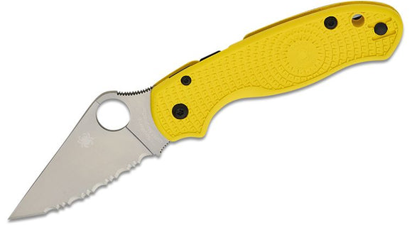 SPYDERCO C223SYL PARA 3 SALT YELLOW LIGHTWEIGHT CPM MAGNACUT SPYDEREDGE FOLDING KNIFE. - SRK KNIVES AND SPORTS INC