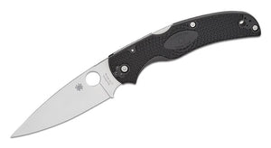 SPYDERCO C244PBK NATIVE CHIEF SATIN LIGHTWEIGHT CTS - BD1N STEEL PLAIN EDGE FOLDING KNIFE. - S&R KNIVES INC