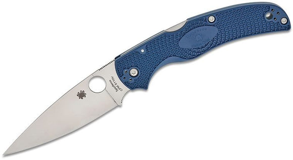 SPYDERCO C244PDBL NATIVE CHIEF DARK BLUE LIGHTWEIGHT CPM 110V NYLON HANDLE FOLDING KNIFE. - S&R KNIVES INC