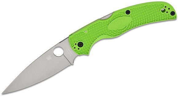 SPYDERCO C244PGR NATIVE CHIEF SALT GREEN LIGHTWEIGHT LC200N PLAINEDGE FOLDING KNIFE. - SRK KNIVES AND SPORTS INC