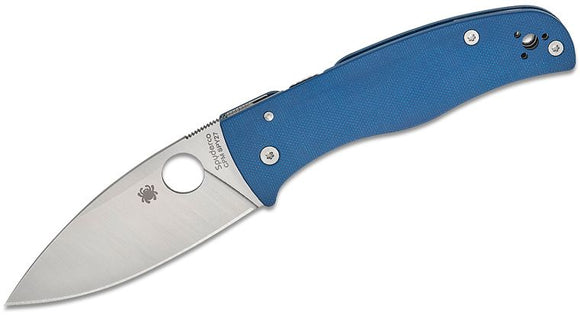 SPYDERCO C263GPCBL BODACIOUS COBALT BLUE G10 HANDLE CPM SPY27 STEEL COMPRESSION FOLDING KNIFE. - SRK KNIVES AND SPORTS INC