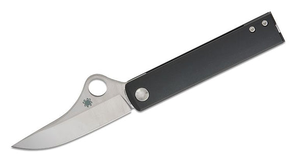 SPYDERCO C272ALBKP ESSENZA BLACK ALUMINIUM N690 STEEL RICCARDO GOBBATO LINELOCK FOLDING KNIFE. - SRK KNIVES AND SPORTS INC