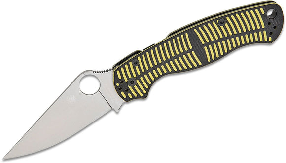 SPYDERCO C81GBKYLMCP2 PARA 2 SALT YELLOW BLACK G10 CPM MAGNACUT STEEL FOLDING KNIFE. - SRK KNIVES AND SPORTS INC