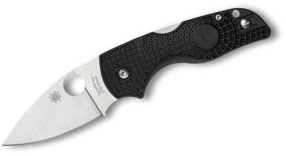 SPYDERCO LIL' NATIVE C230PBK LIGHTWEIGHT – BLACK FRN HANDLE, CTS - BD1N BLADE, LOCKBACK - MADE IN USA - SRK KNIVES AND SPORTS INC