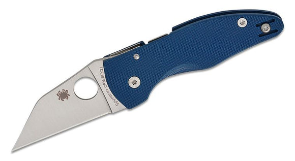 SPYDERCO MICROJIMBO – C264GPCBL CPM - SPY27 WHARNCLIFFE BLADE, COBALT BLUE G10, COMPRESSION LOCK - MADE IN USA - SRK KNIVES AND SPORTS INC