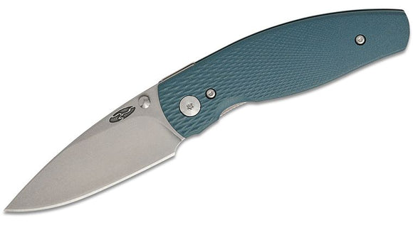 TRM KNIVES NEUTRON 2 FLAT BLUE TITANIUM 3D CERAKOTE CPM - 20CV STEEL LINERLOCK FOLDING KNIFE. - SRK KNIVES AND SPORTS INC