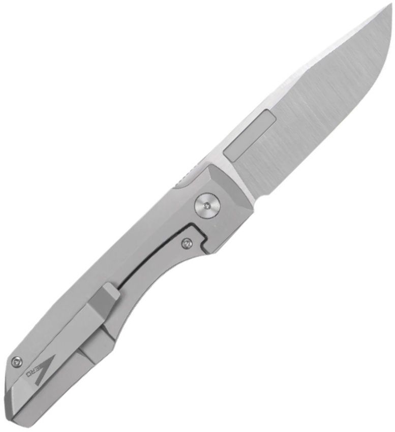 VERO ENGINEERING IMPULSE THIN FRAMELOCK VROVITBSS – BELT SATIN M390 DROP POINT BLADE – STONEWASH TITANIUM HANDLE – MADE IN CHINA