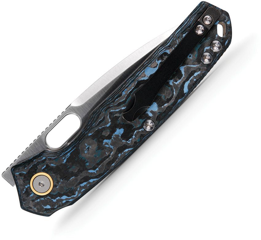 VOSTEED PSYOP VOSA2208 – ARCTIC STORM FAT CARBON HANDLE, TOP LINER LOCK, ELMAX STEEL FOLDING KNIFE – MADE IN CHINA