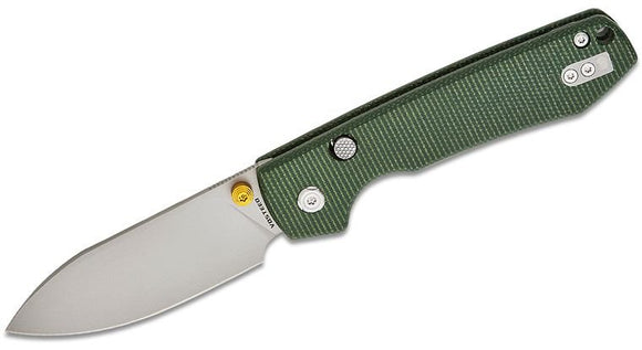VOSTEED VOSA2904 A2904 RACCOON TOP LINERLOCK GREEN MICARTA 14C28N STEEL FOLDING KNIFE. - SRK KNIVES AND SPORTS INC
