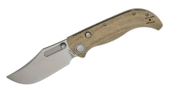 VOSTEED VOSA3902 A3902 NAGA CPM S35VN NORPLEX ULTRAX MICARTA STONEWASH FOLDING KNIFE. - SRK KNIVES AND SPORTS INC