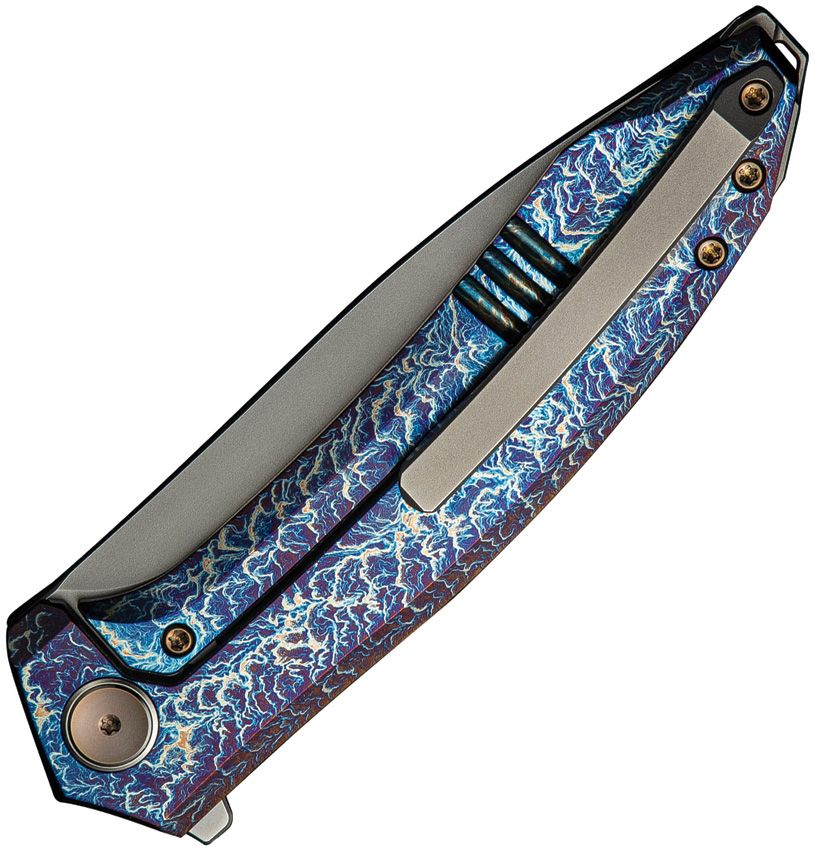 WE KNIFE ACUMINAL WE23070-4 – FLAMED TITANIUM HANDLE, FRAME LOCK, VANAX STEEL FOLDING KNIFE – MADE IN CHINA