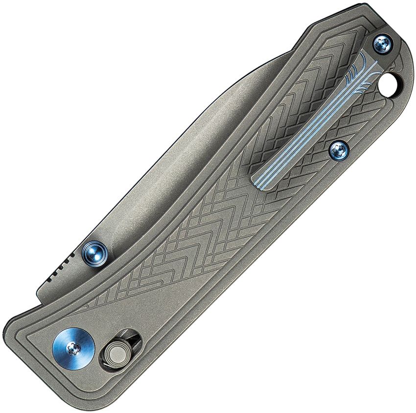 WE KNIFE BOUGIE BANTER WE24009-2 – GRAY TITANIUM HANDLE, CROSSBAR LOCK, CPM S45VN STEEL FOLDING KNIFE – MADE IN CHINA