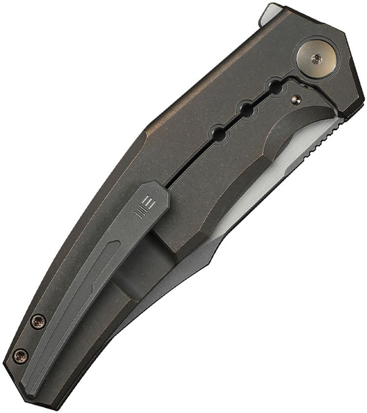 WE KNIFE KYKLOS WE23086-2 – BRONZE TITANIUM HANDLE, FRAME LOCK, M390 STEEL FOLDING KNIFE – MADE IN CHINA