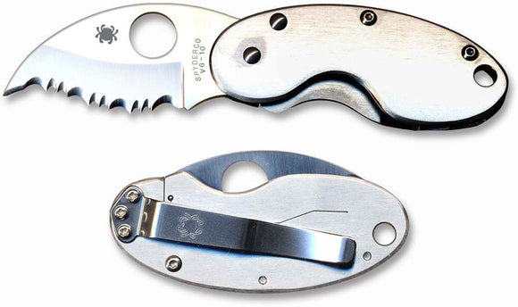 Spyderco c29s cricket ss spyder edge folding knife.