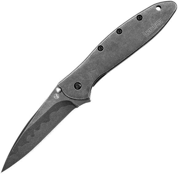 KERSHAW 1660CBBW LEEK COMPOSITE BLACKWASH KEN ONION ASSISTED USA FOLDING KNIFE.