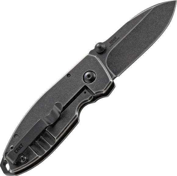 CRKT 2490ks SQUID STONE WASH LUCAS BURNLEY PLAIN EDGE FOLDING KNIFE