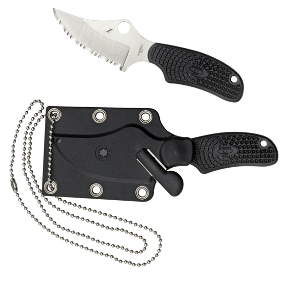 Spyderco Fb35sbk Ark H1 Steel Always Ready Knife Fixed Blade Knife With Sheath