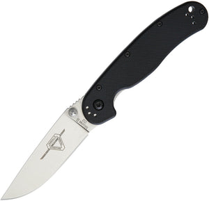 ONTARIO 8828 RAT II LINERLOCK BLACK D2 BLADE STEEL PLAIN EDGE FOLDING KNIFE