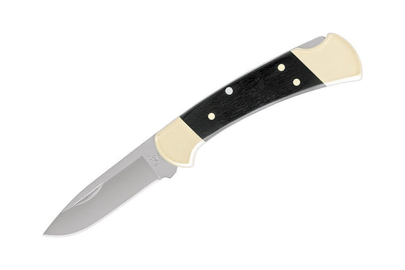 BUCK 0112BRS1 RANGER AFRICAN EBONY DROP POINT FOLDING KNIFE WITH SHEATH