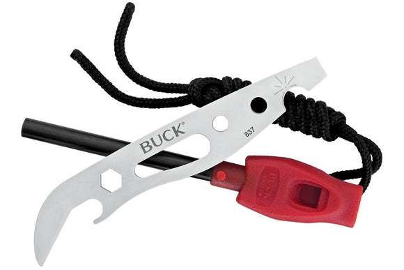 BUCK 0837BKS FIRE STARTER WHISTLE AND FERRO ROD