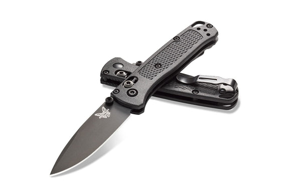 BENCHMADE 533BK-2 MINI BUGOUT CF ELITE S30V STEEL PLAIN EDGE FOLDING KNIFE.