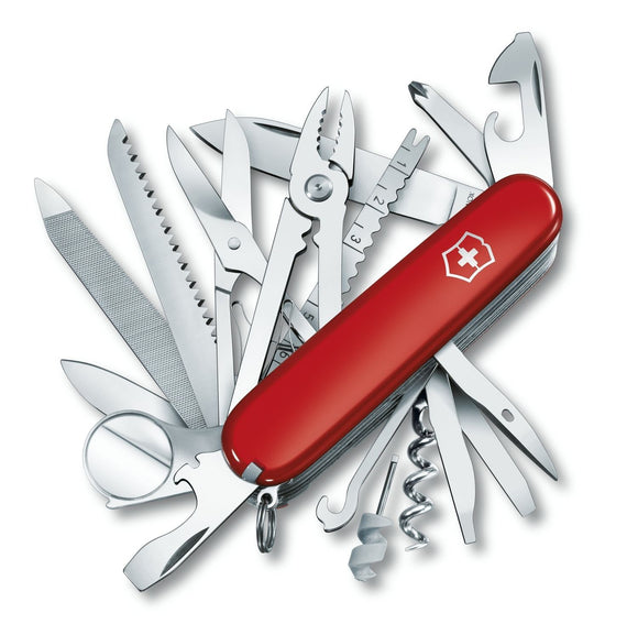 SWISS ARMY VICTORINOX 1.6795-X4 SWISSCHAMP CHAMP RED FOLDING POCKET KNIFE.