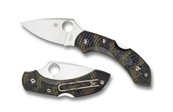 SPYDERCO C28ZFPGR2 DRAGONFLY 2 ZOME VG10 STEEL PLAIN FOLDING KNIFE.