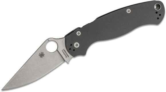 SPYDERCO C81GPDGY2 PARA MILITARY 2 PARA 2 MAXAMET STEEL GRAY G10 FOLDING KNIFE