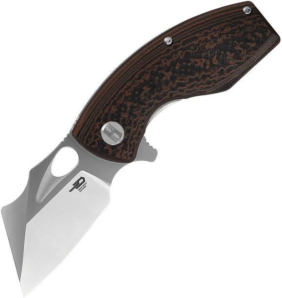 BESTECH KNIVES BTKG39A LIZARD BLACK/ORG D2 STEEL FOLDING KNIFE