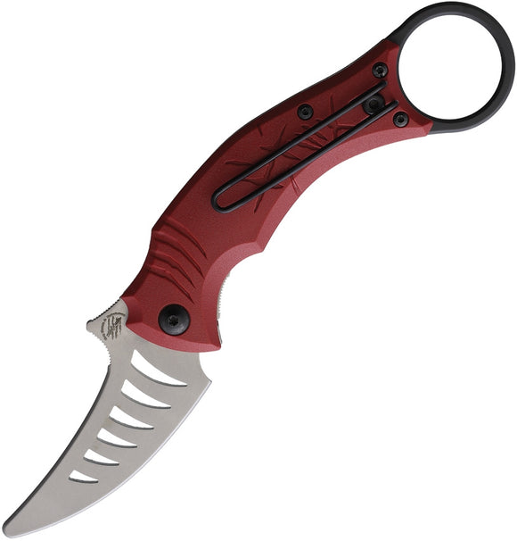 BASTINELLI CREATIONS BAS18T MAKO LINERLOCK N690 RED G10 TRAINER FOLDING KNIFE.