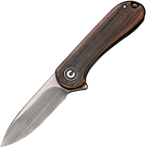 CIVIVI CIVC18062Q2 MINI ELEMENTUM FRAMELOCK COPPER 14C28N STEEL FOLDING KNIFE.