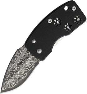 G. SAKAI GS11668 MONEY CLIP FRAMELOCK DAMASCUS STEEL PAW FOLDING KNIFE.