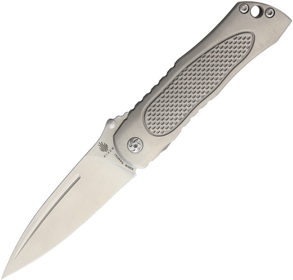 KIZER CUTLERY KI4497A1 WAKULLA TI HANDLE S35VN BLADE STEEL FOLDING KNIFE.