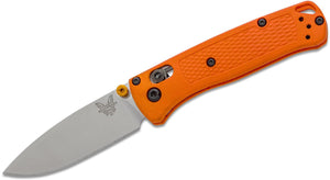 BENCHMADE 533 MINI BUGOUT S30V ORANGE GRIVORY HANDLE AXIS LOCK FOLDING KNIFE.