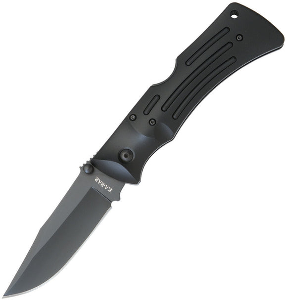 KABAR 3050 MULE PLAIN EDGE FOLDING KNIFE W/SHEATH.