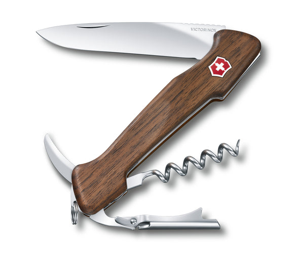 SWISS ARMY VICTORINOX 0.9701.63 WINE MASTER WALNUT KNIFE WITH POUCH