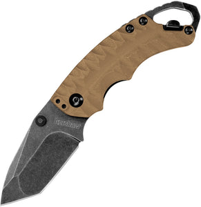 KERSHAW 8750TTANBW SHUFFLE II TAN 8CR13MOV STEEL PLAIN EDGE FOLDING KNIFE.