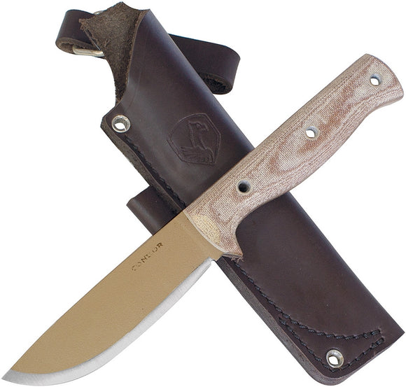 CONDOR CTK390945 DESERT ROMPER 1075HC STEEL FIXED BLADE KNIFE WITH SHEATH