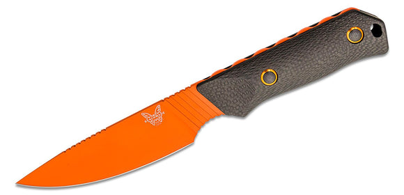 BENCHMADE 15600OR RAGHORN CPM-CRUWEAR ORANGE CERAKOTE FIXED BLADE KNIFE WSHEATH