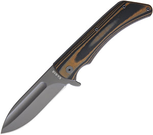 KABAR 3066 MARK 98 PLAIN EDGE 5CR15MOV STEEL BLACK BROWN G10 HNDL FOLDING KNIFE