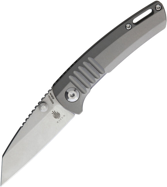 KIZER CUTLERY KI2531A1 SHARD FRAMELOCK S35VN TI HANDLE FOLDING KNIFE.