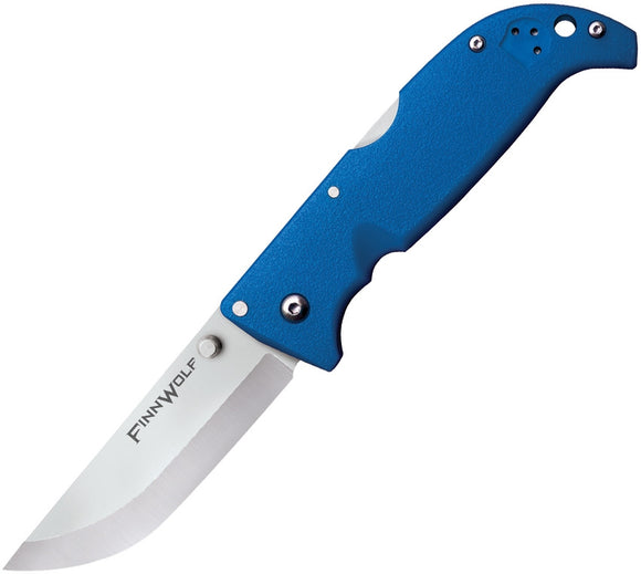 COLD STEEL 20NPLUZ FINN WOLF BLUE AUS-8 STEEL PLAIN EDGE FOLDING KNIFE