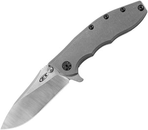 ZERO TOLERANCE 0562TI HINDERER SLICER CPM-20CV STEEL PLAIN EDGE FOLDING KNIFE.