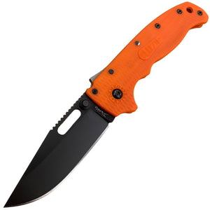 DEMKO KNIVES AD 20.5 ORANGE CLIP POINT DLC AUS10A SHARK LOCK FOLDING KNIFE.