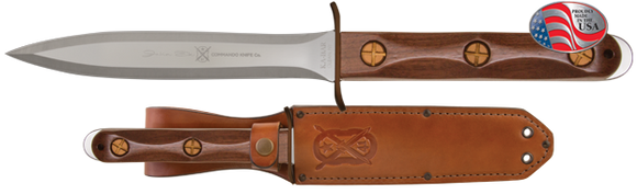 KABAR EK13 EK COMMANDO PRESENTATION FIXED BLADE KNIFE WITH SHEATH.